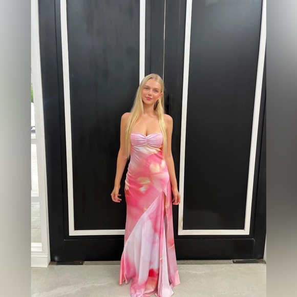 HBTR the Label Gaia Gown Pink Multi Size S - Picture 3 of 3